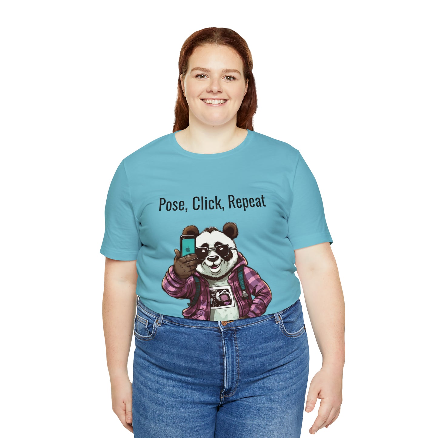 "Cool Panda Selfie" Unisex Jersey Short Sleeve Tee