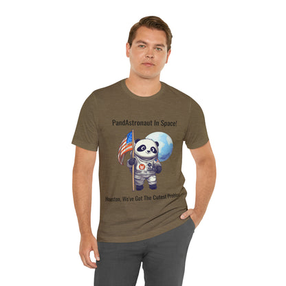 "Panda in Space" Unisex Jersey Short Sleeve Tee