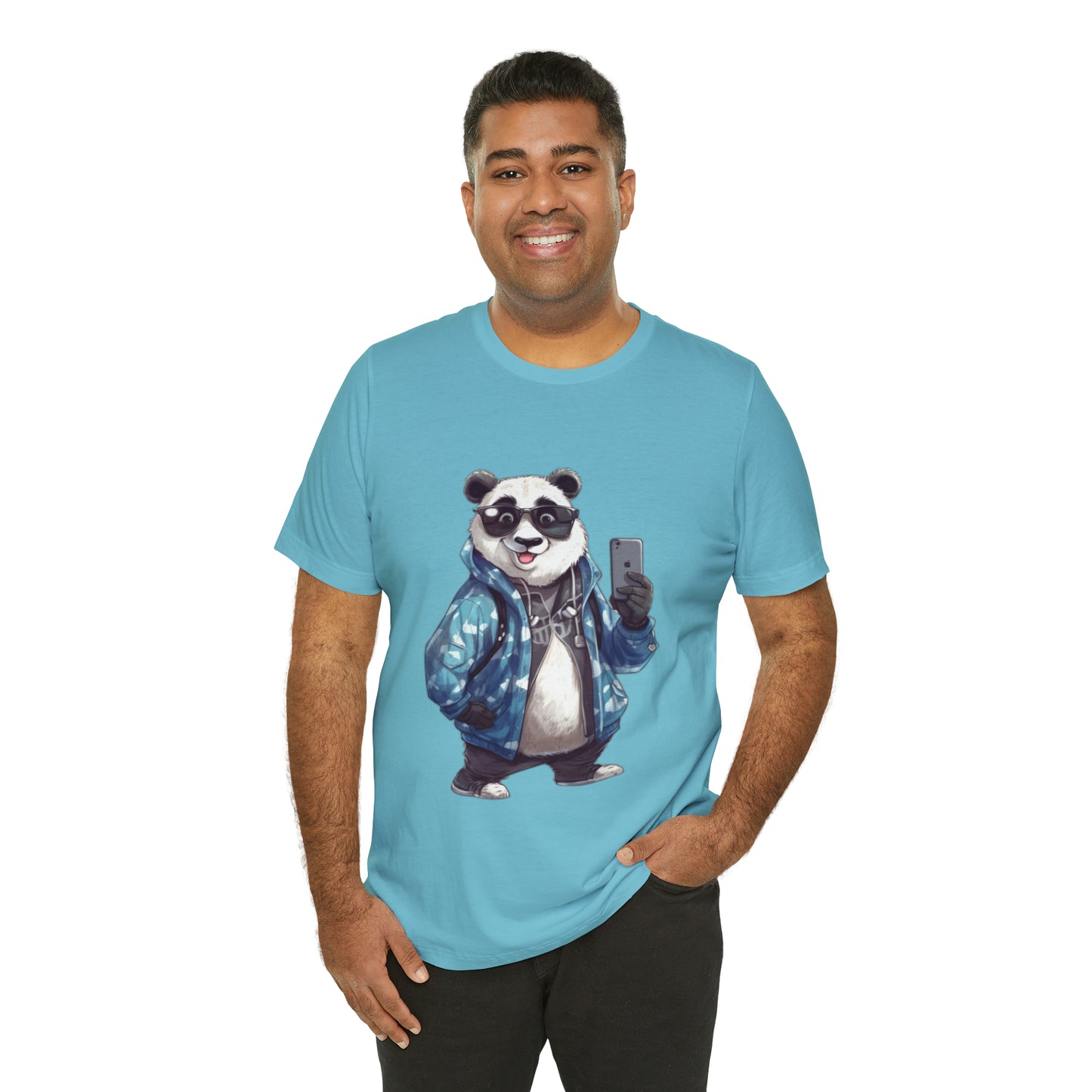 "Trendy Panda Selfie" Unisex Jersey Short Sleeve Tee