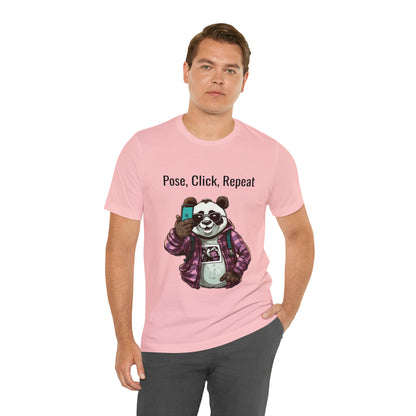 "Cool Panda Selfie" Unisex Jersey Short Sleeve Tee