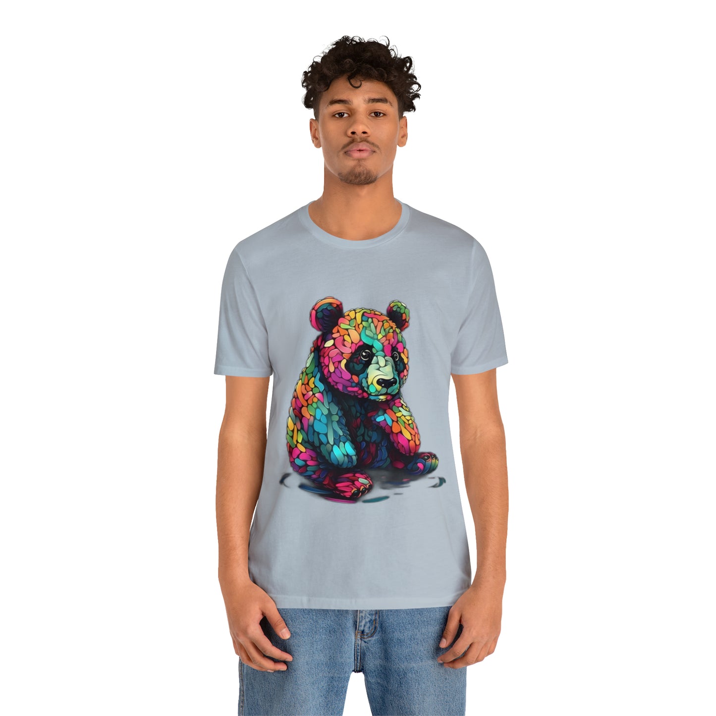 Geometric Colorful Panda Tee - Unisex Jersey Short Sleeve