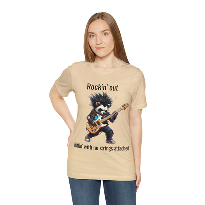 "Rockin' Panda" Unisex Jersey Short Sleeve Tee