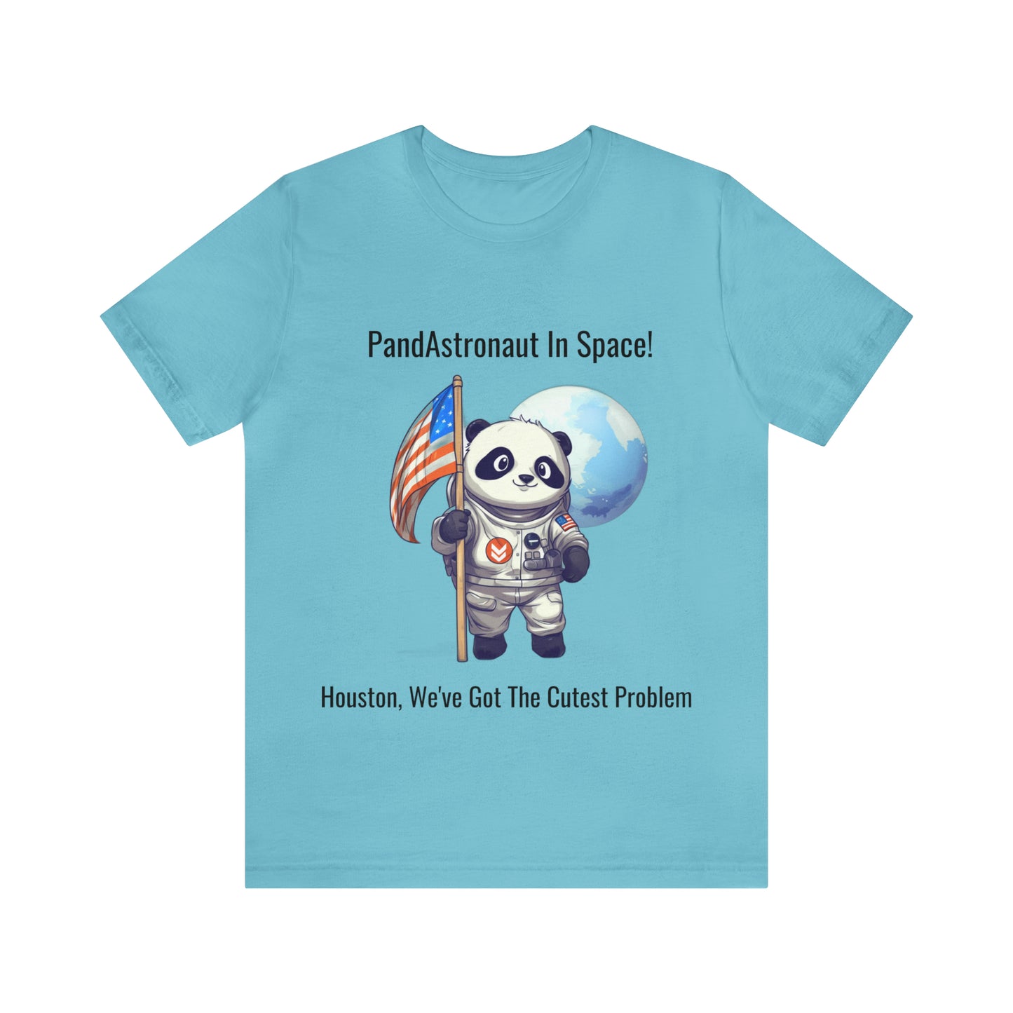 "Panda in Space" Unisex Jersey Short Sleeve Tee