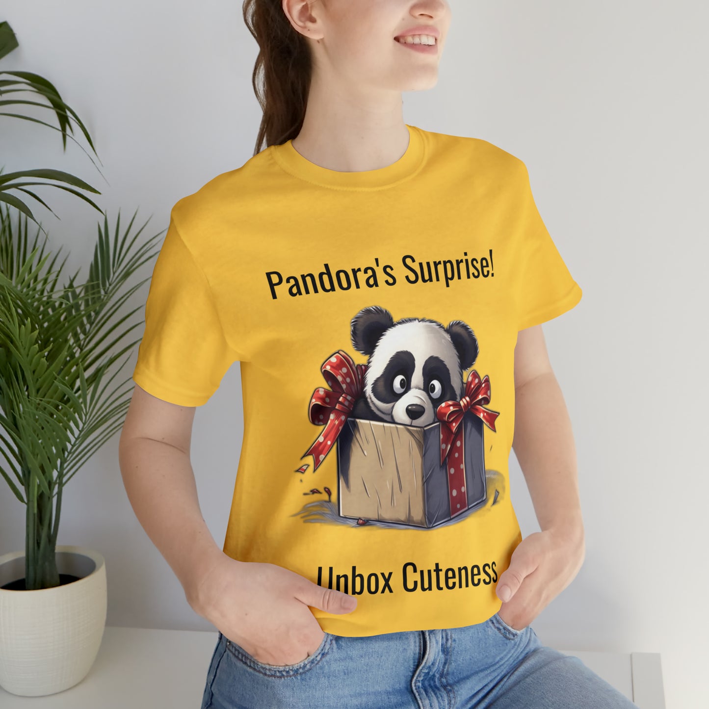 "Panda Surprise" Unisex Jersey Short Sleeve Tee