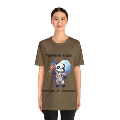 "Panda in Space" Unisex Jersey Short Sleeve Tee