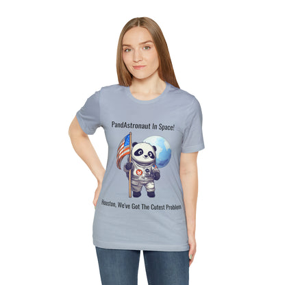 "Panda in Space" Unisex Jersey Short Sleeve Tee