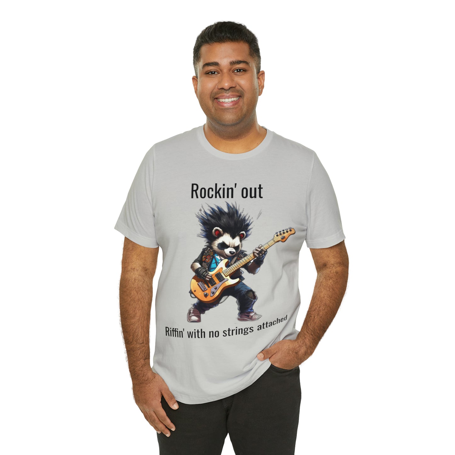 "Rockin' Panda" Unisex Jersey Short Sleeve Tee