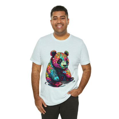 Geometric Colorful Panda Tee - Unisex Jersey Short Sleeve