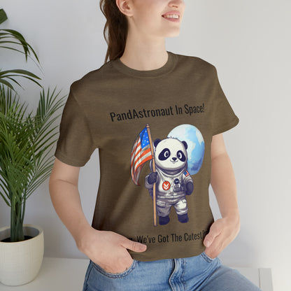 "Panda in Space" Unisex Jersey Short Sleeve Tee