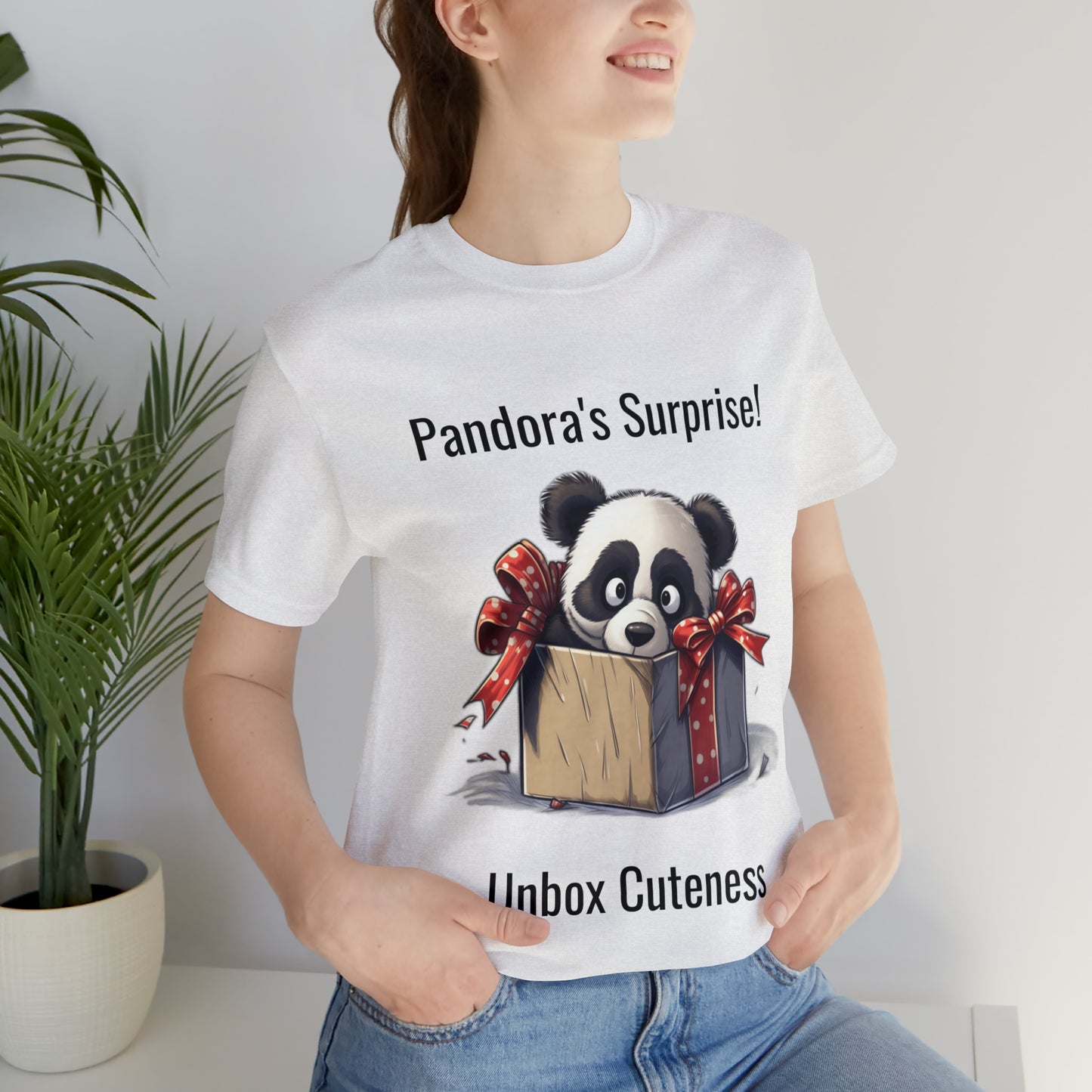 "Panda Surprise" Unisex Jersey Short Sleeve Tee