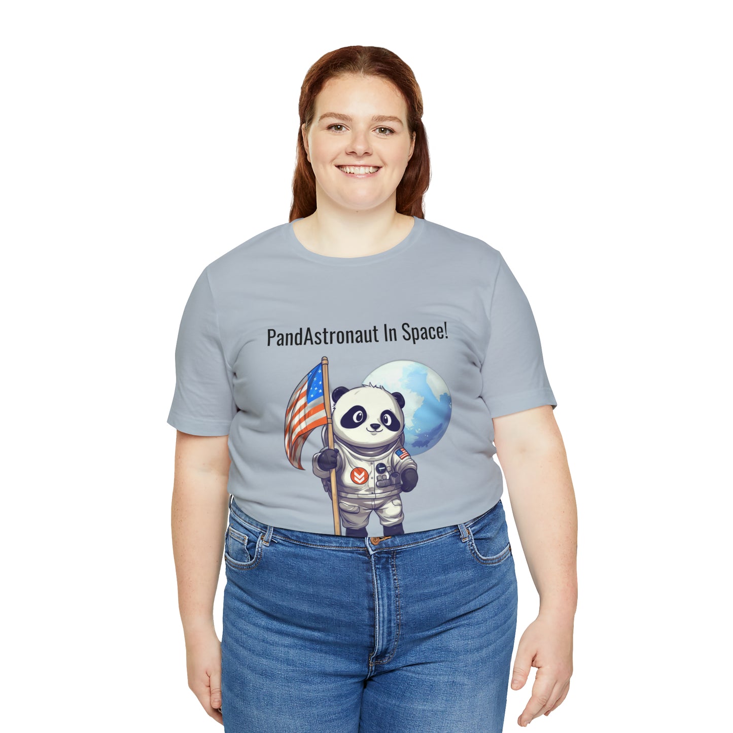 "Panda in Space" Unisex Jersey Short Sleeve Tee