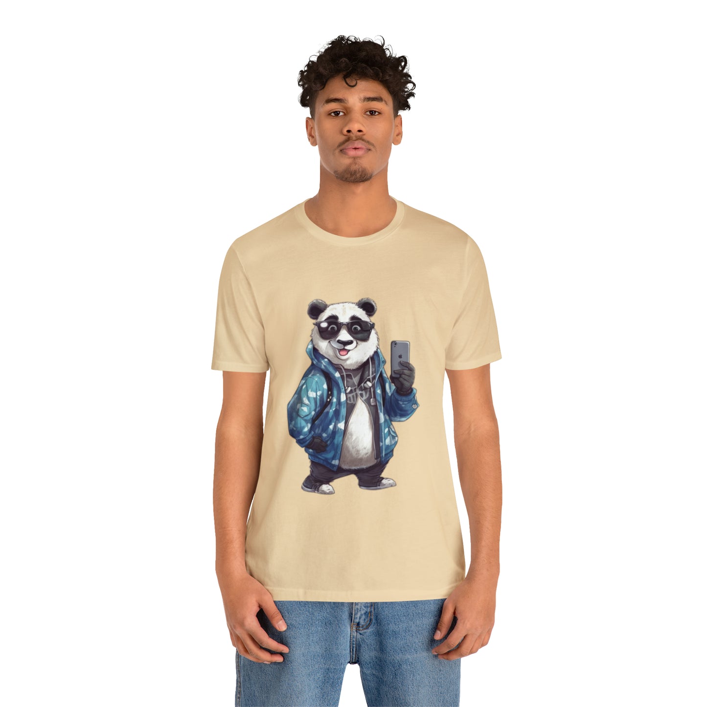 "Trendy Panda Selfie" Unisex Jersey Short Sleeve Tee