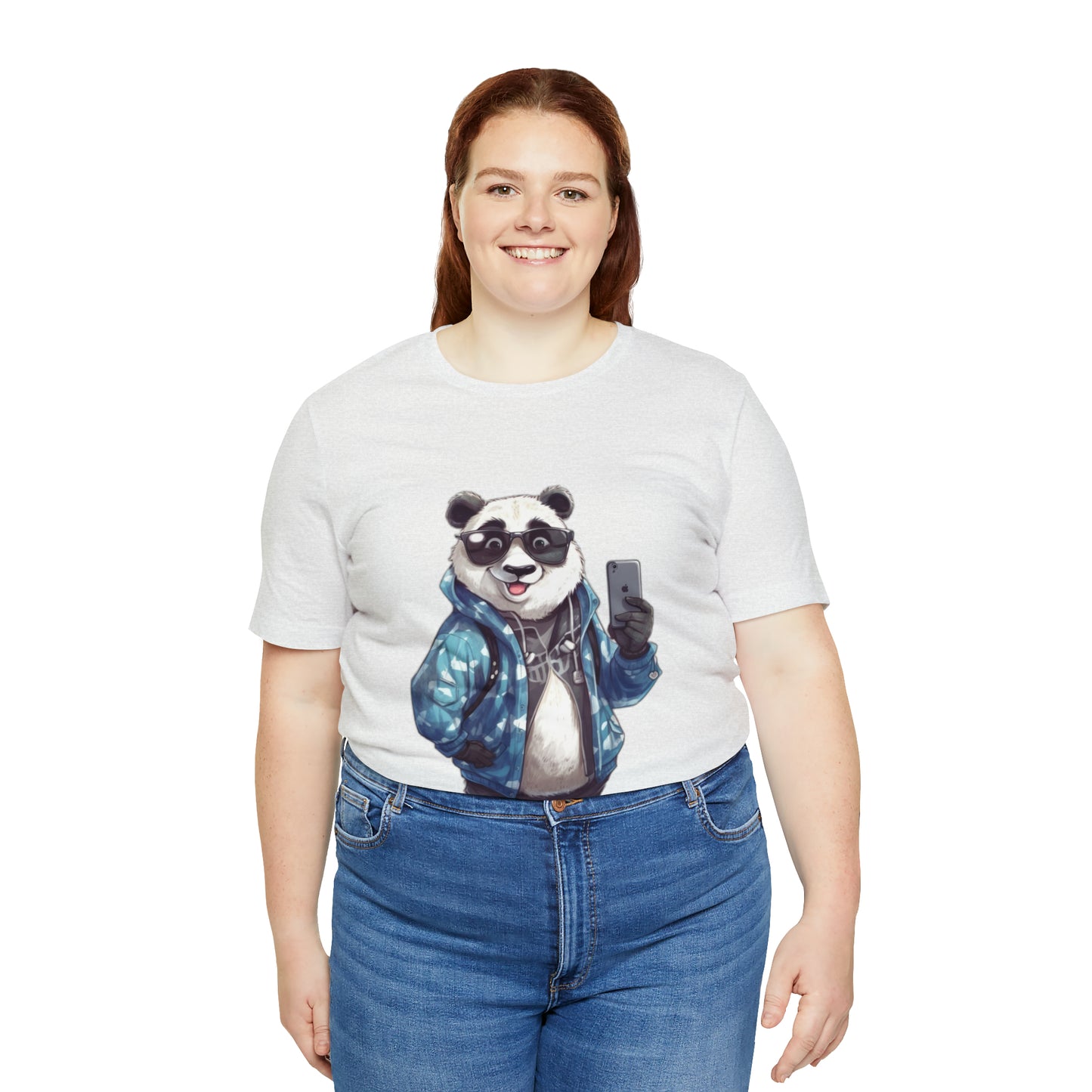 "Trendy Panda Selfie" Unisex Jersey Short Sleeve Tee