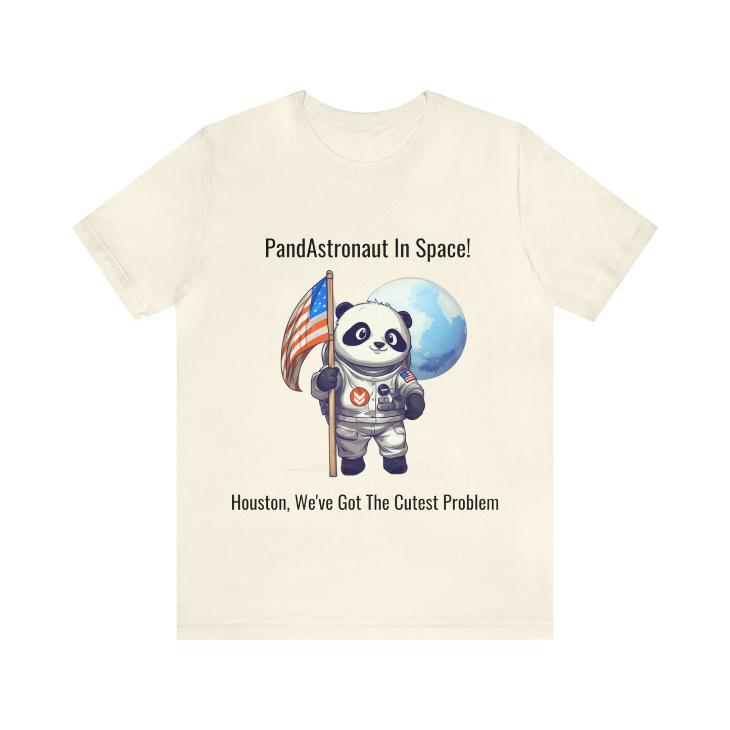 "Panda in Space" Unisex Jersey Short Sleeve Tee