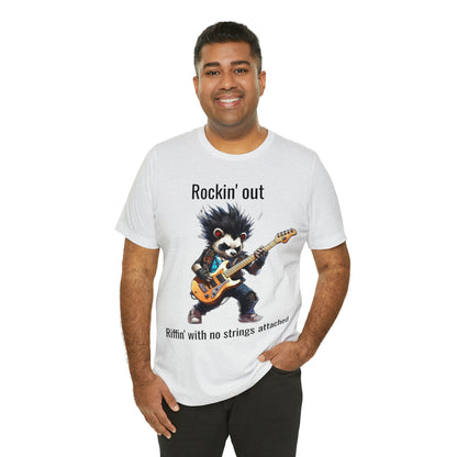 "Rockin' Panda" Unisex Jersey Short Sleeve Tee