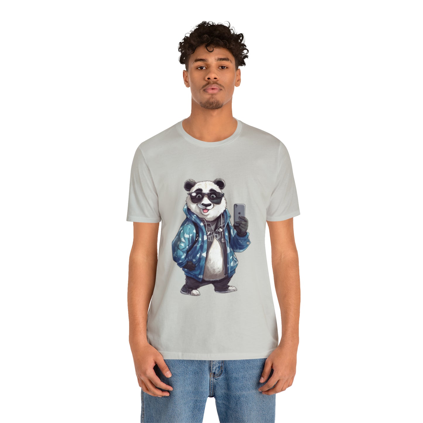 "Trendy Panda Selfie" Unisex Jersey Short Sleeve Tee