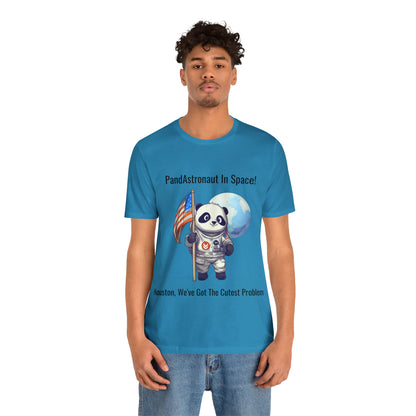 "Panda in Space" Unisex Jersey Short Sleeve Tee