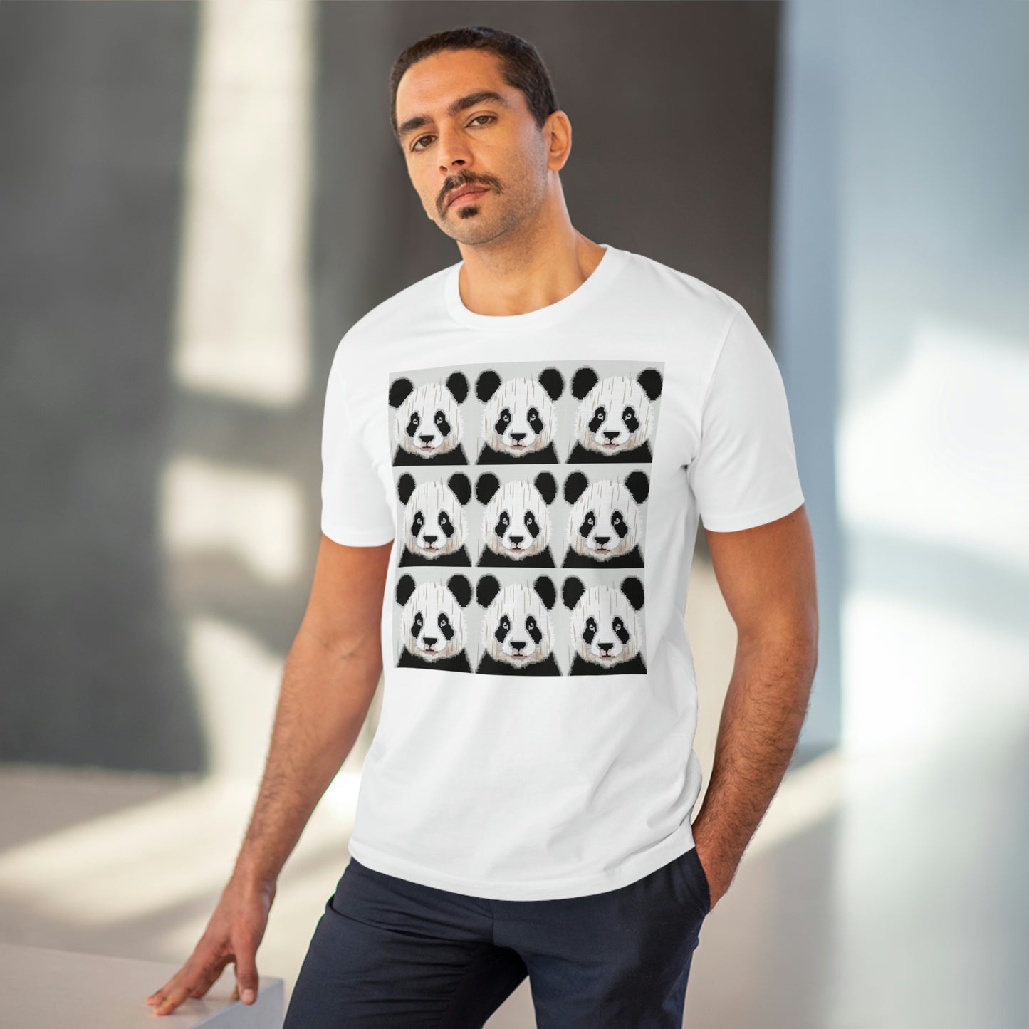 Panda Pattern Organic Unisex T-Shirt