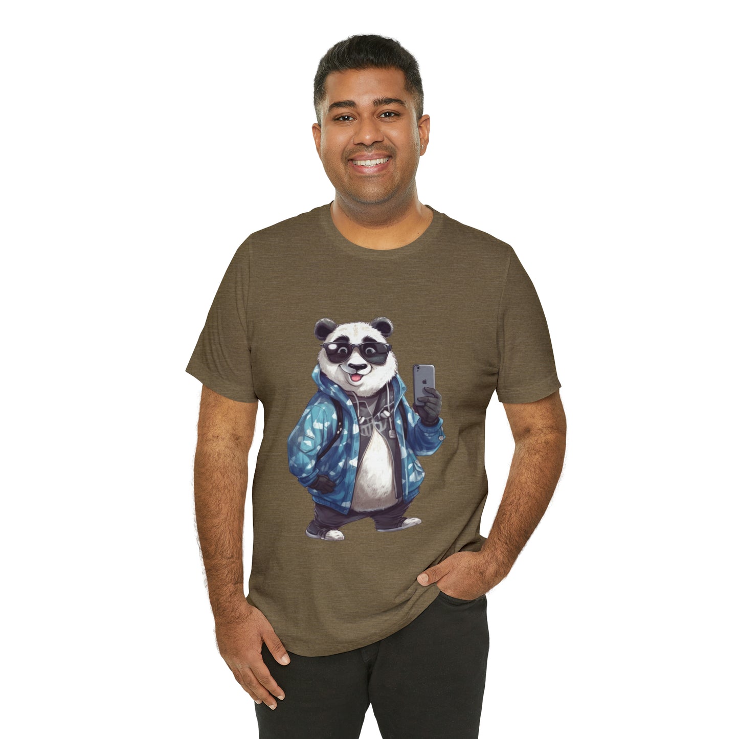 "Trendy Panda Selfie" Unisex Jersey Short Sleeve Tee