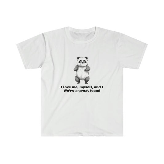 Unisex Softstyle Panda Love T-Shirt - Self-Love Humor