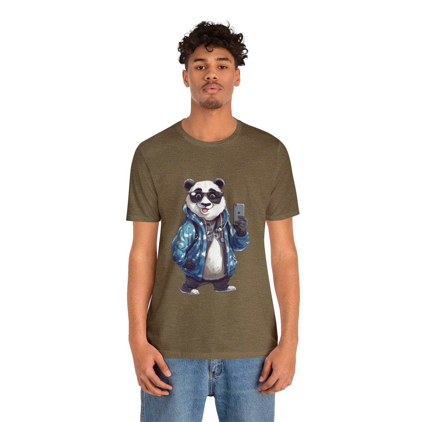 "Trendy Panda Selfie" Unisex Jersey Short Sleeve Tee