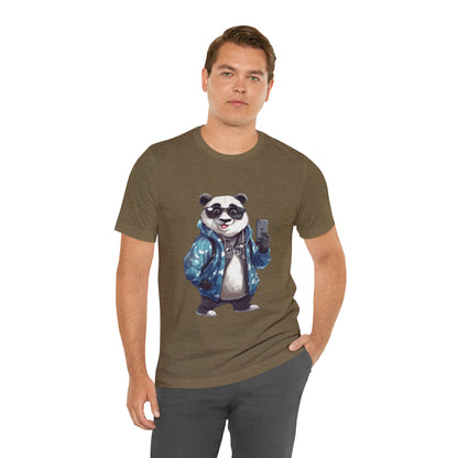 "Trendy Panda Selfie" Unisex Jersey Short Sleeve Tee