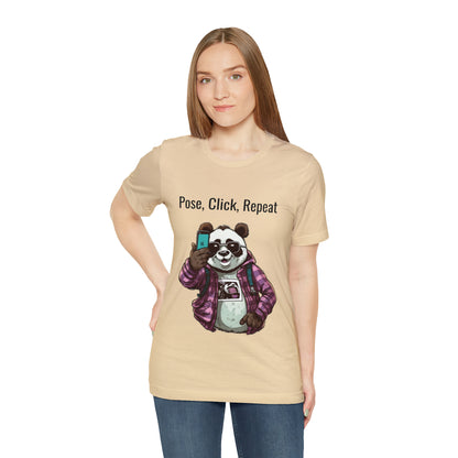 "Cool Panda Selfie" Unisex Jersey Short Sleeve Tee