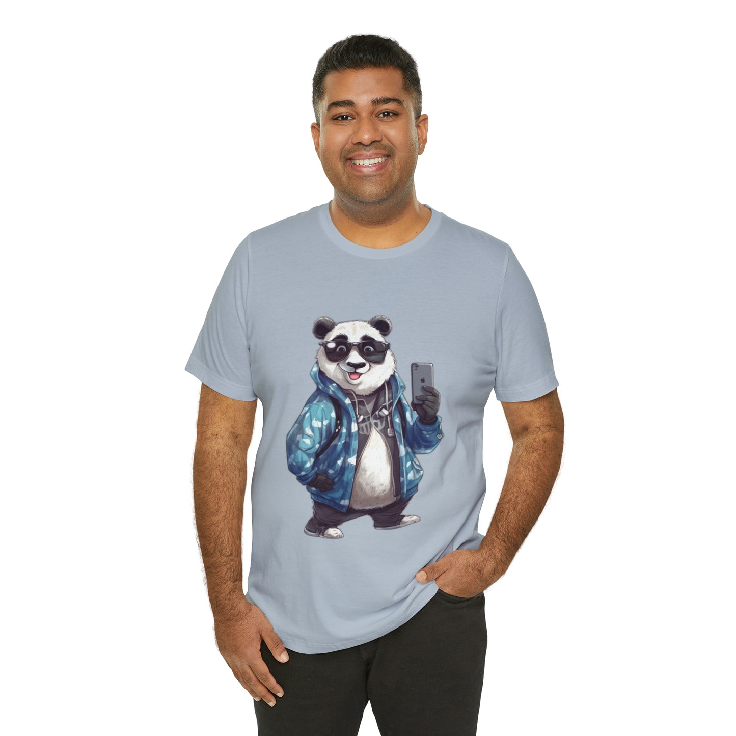 "Trendy Panda Selfie" Unisex Jersey Short Sleeve Tee