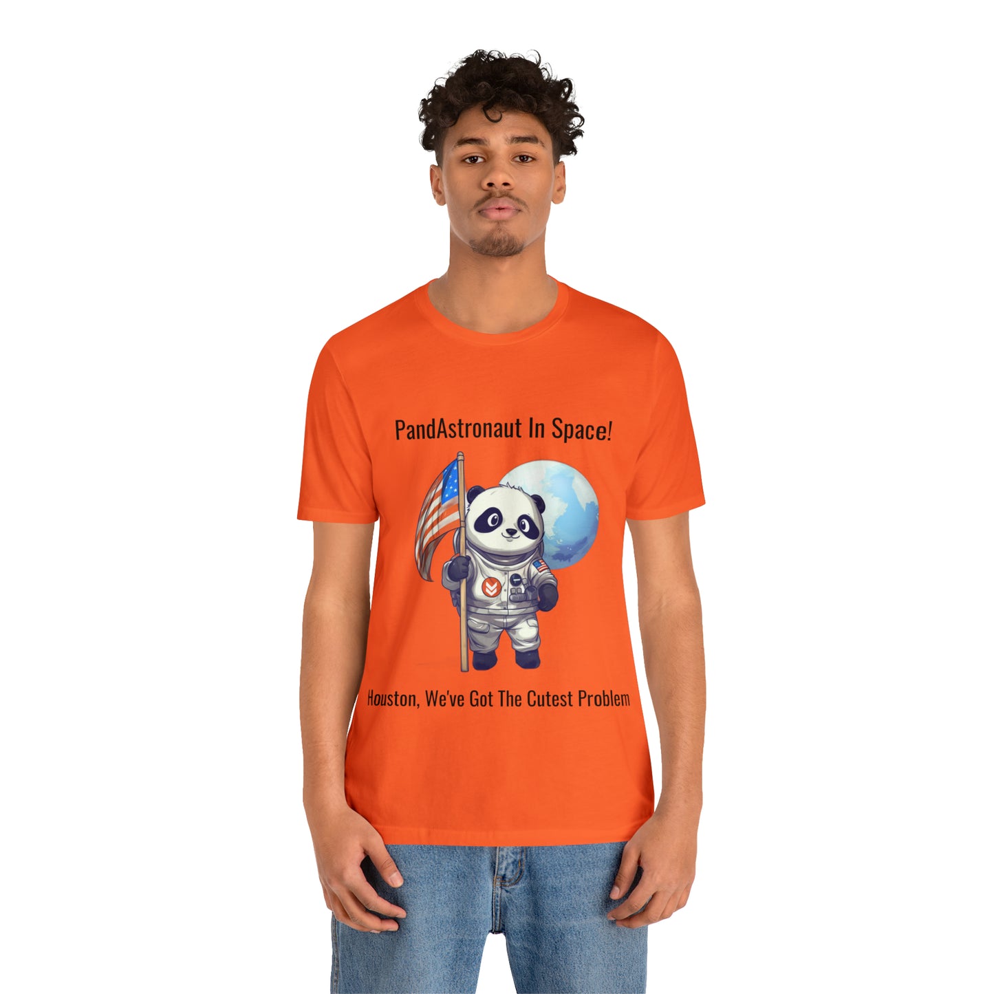 "Panda in Space" Unisex Jersey Short Sleeve Tee