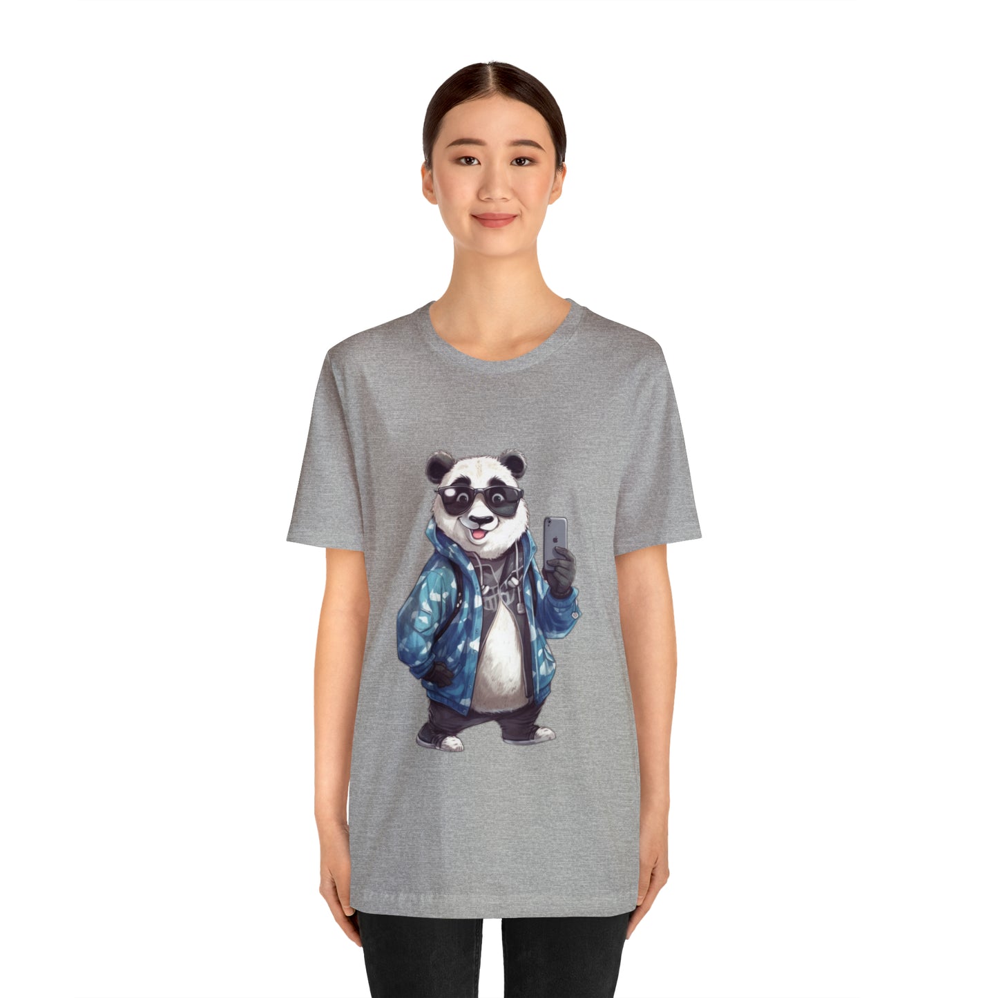 "Trendy Panda Selfie" Unisex Jersey Short Sleeve Tee