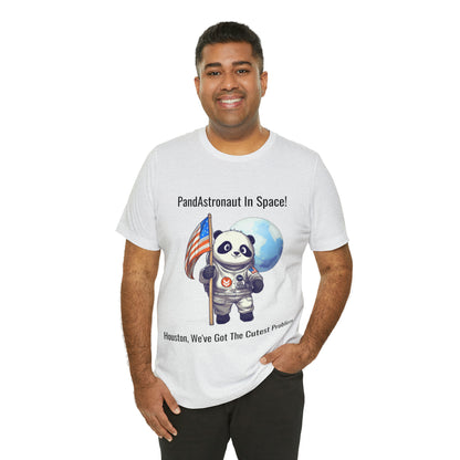 "Panda in Space" Unisex Jersey Short Sleeve Tee