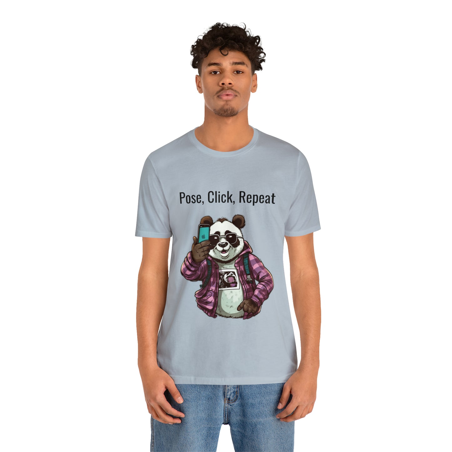 "Cool Panda Selfie" Unisex Jersey Short Sleeve Tee