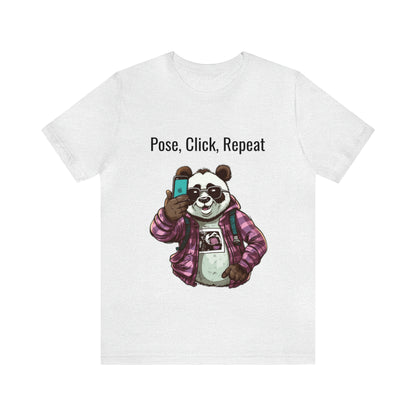 "Cool Panda Selfie" Unisex Jersey Short Sleeve Tee