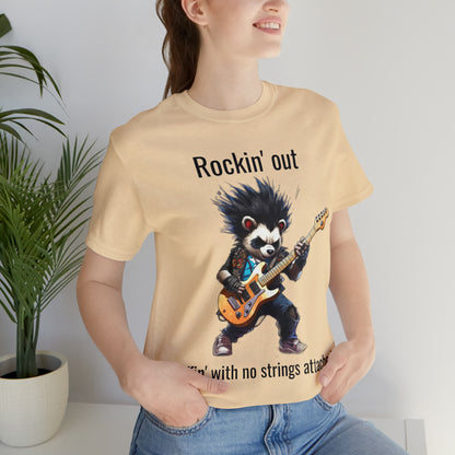 "Rockin' Panda" Unisex Jersey Short Sleeve Tee