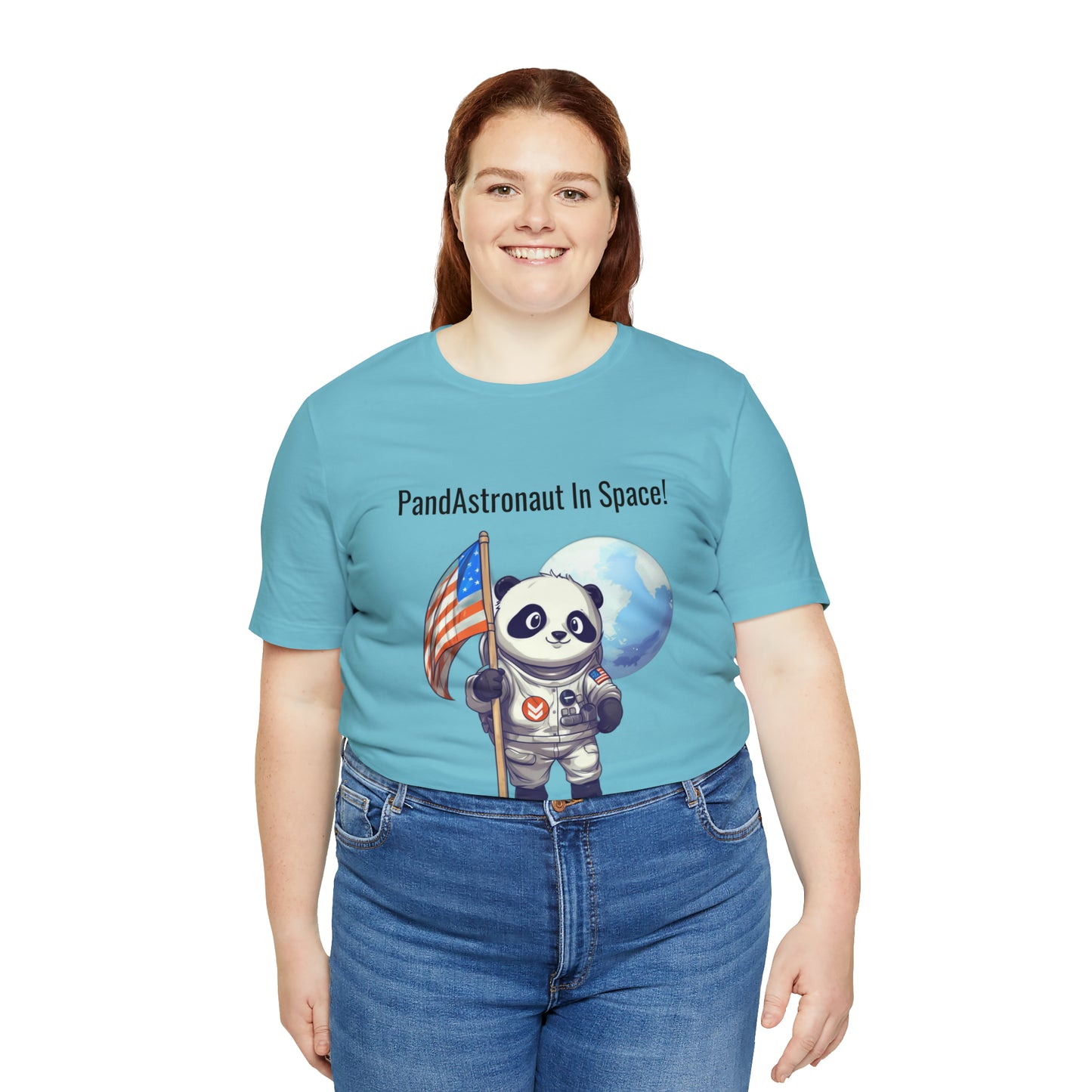 "Panda in Space" Unisex Jersey Short Sleeve Tee