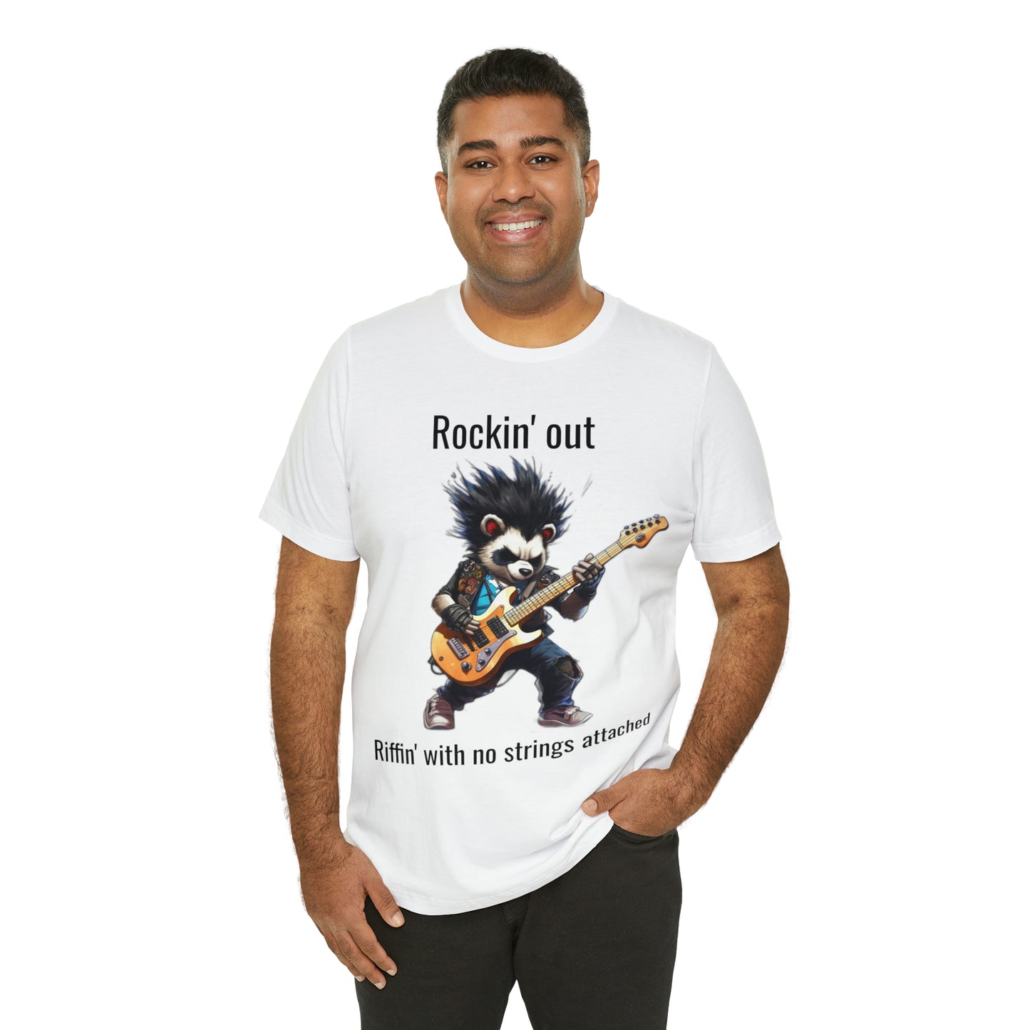 "Rockin' Panda" Unisex Jersey Short Sleeve Tee