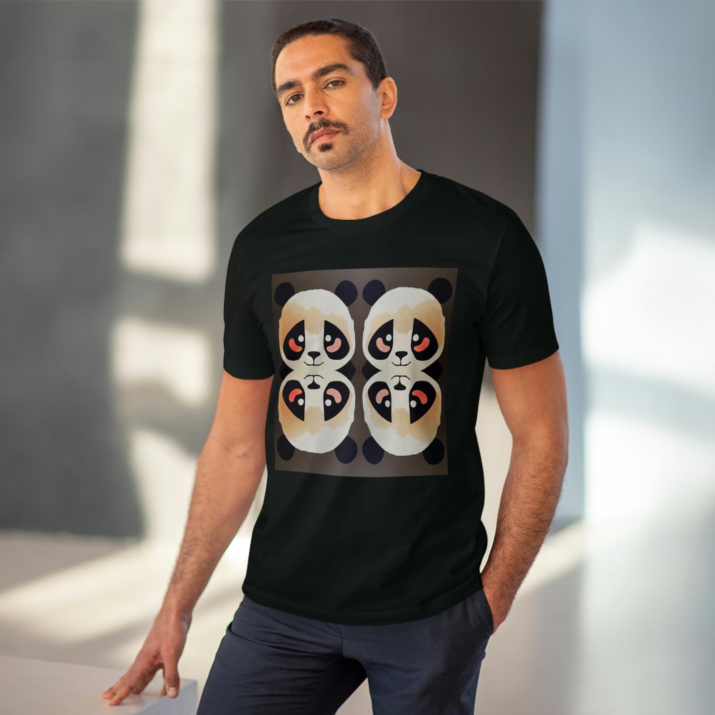 Panda Pattern Organic Unisex T-Shirt