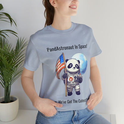 "Panda in Space" Unisex Jersey Short Sleeve Tee