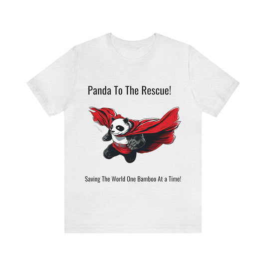 "Superhero Flying Panda" Unisex Jersey Short Sleeve Tee