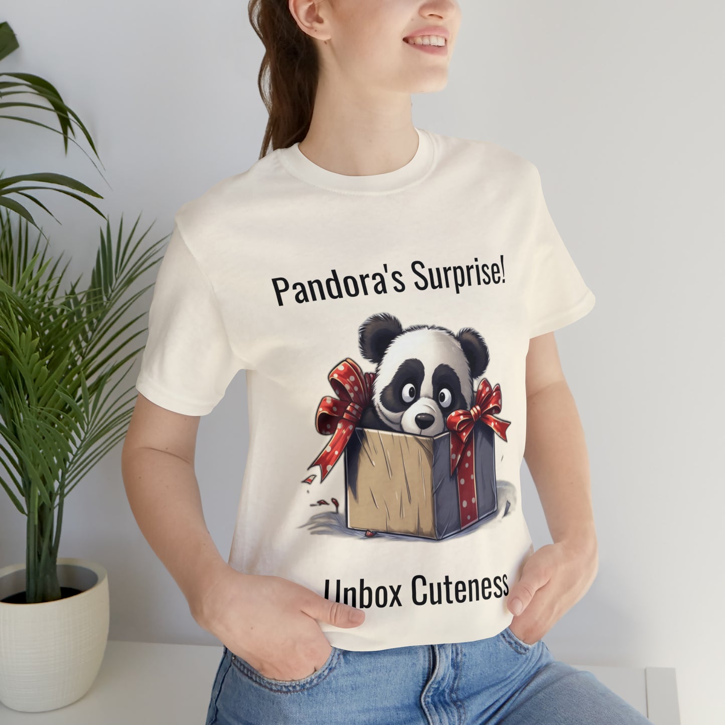 "Panda Surprise" Unisex Jersey Short Sleeve Tee