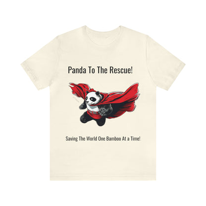 "Superhero Flying Panda" Unisex Jersey Short Sleeve Tee