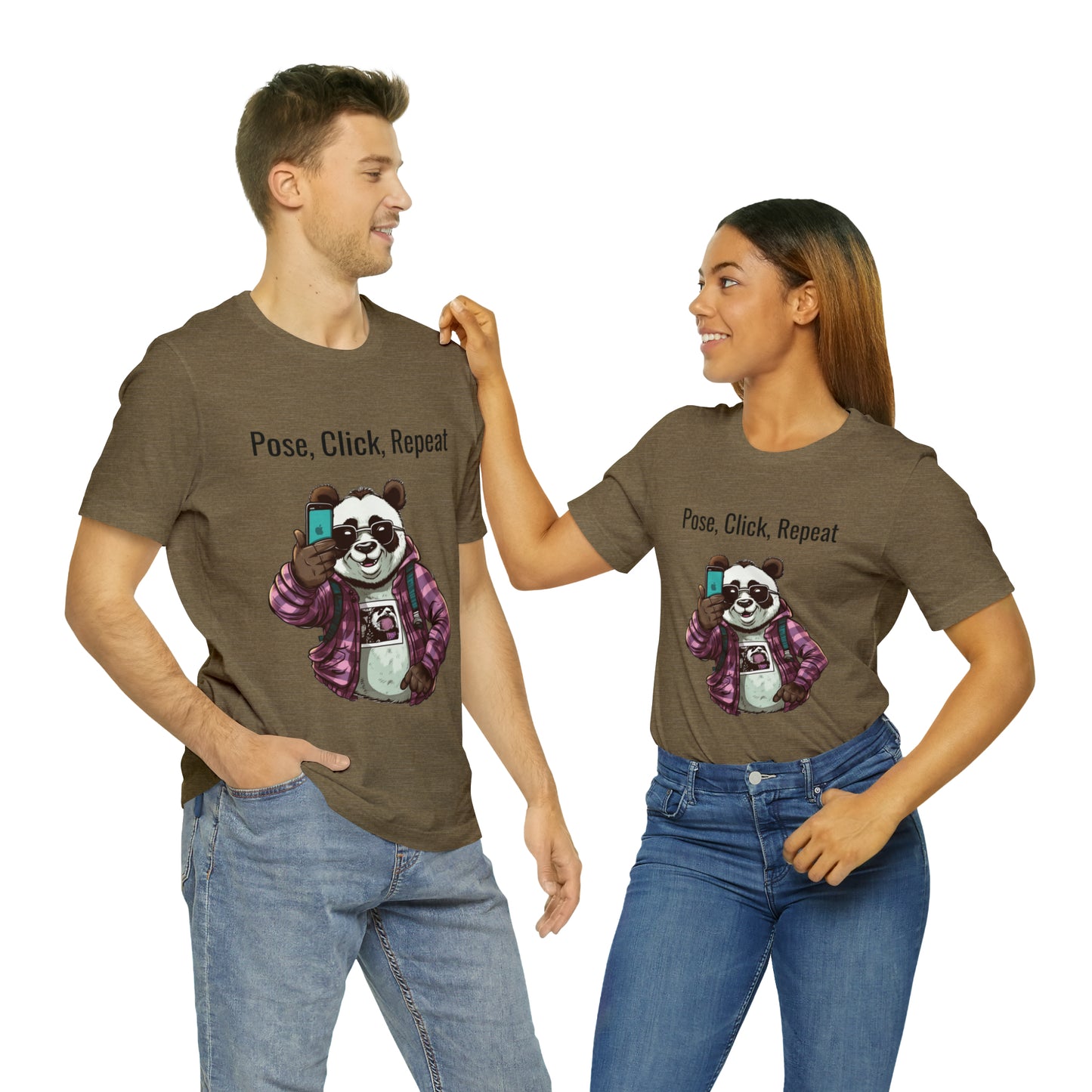 "Cool Panda Selfie" Unisex Jersey Short Sleeve Tee