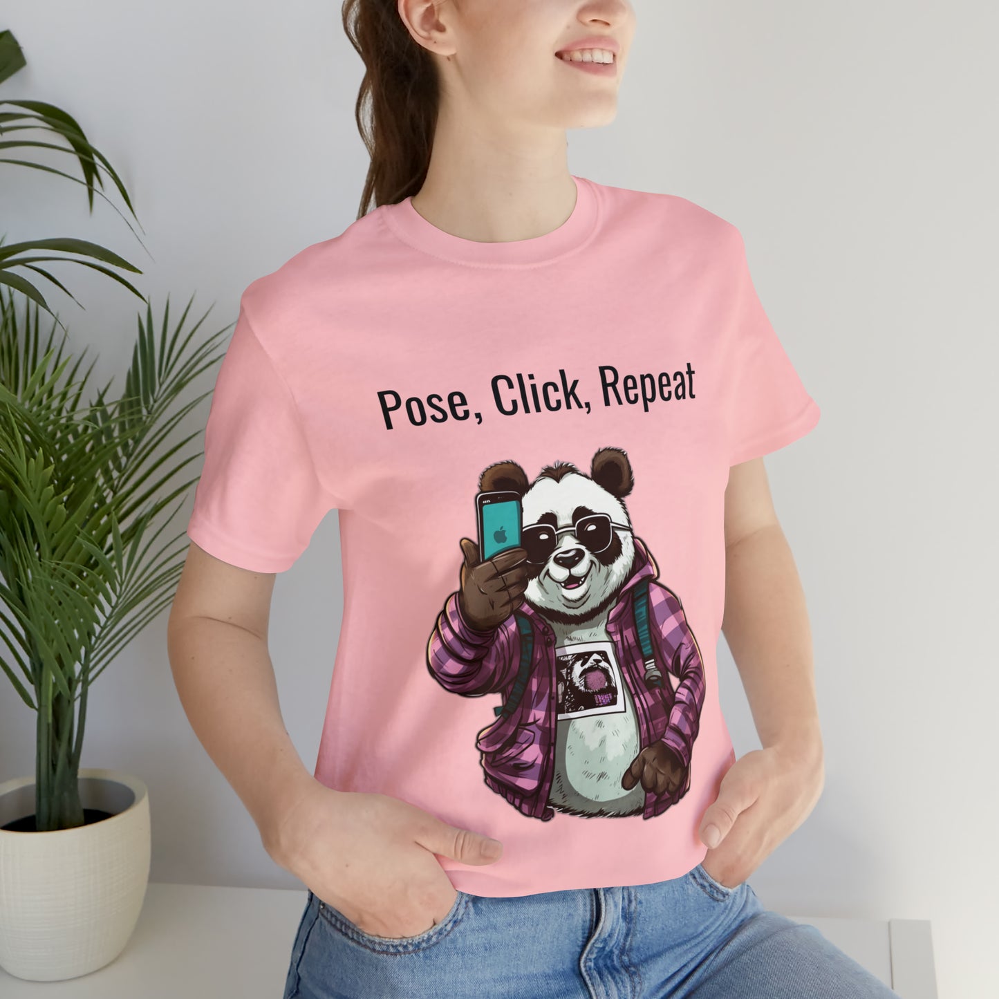 "Cool Panda Selfie" Unisex Jersey Short Sleeve Tee