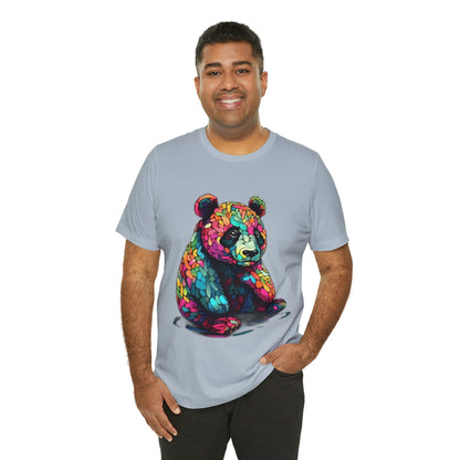 Geometric Colorful Panda Tee - Unisex Jersey Short Sleeve