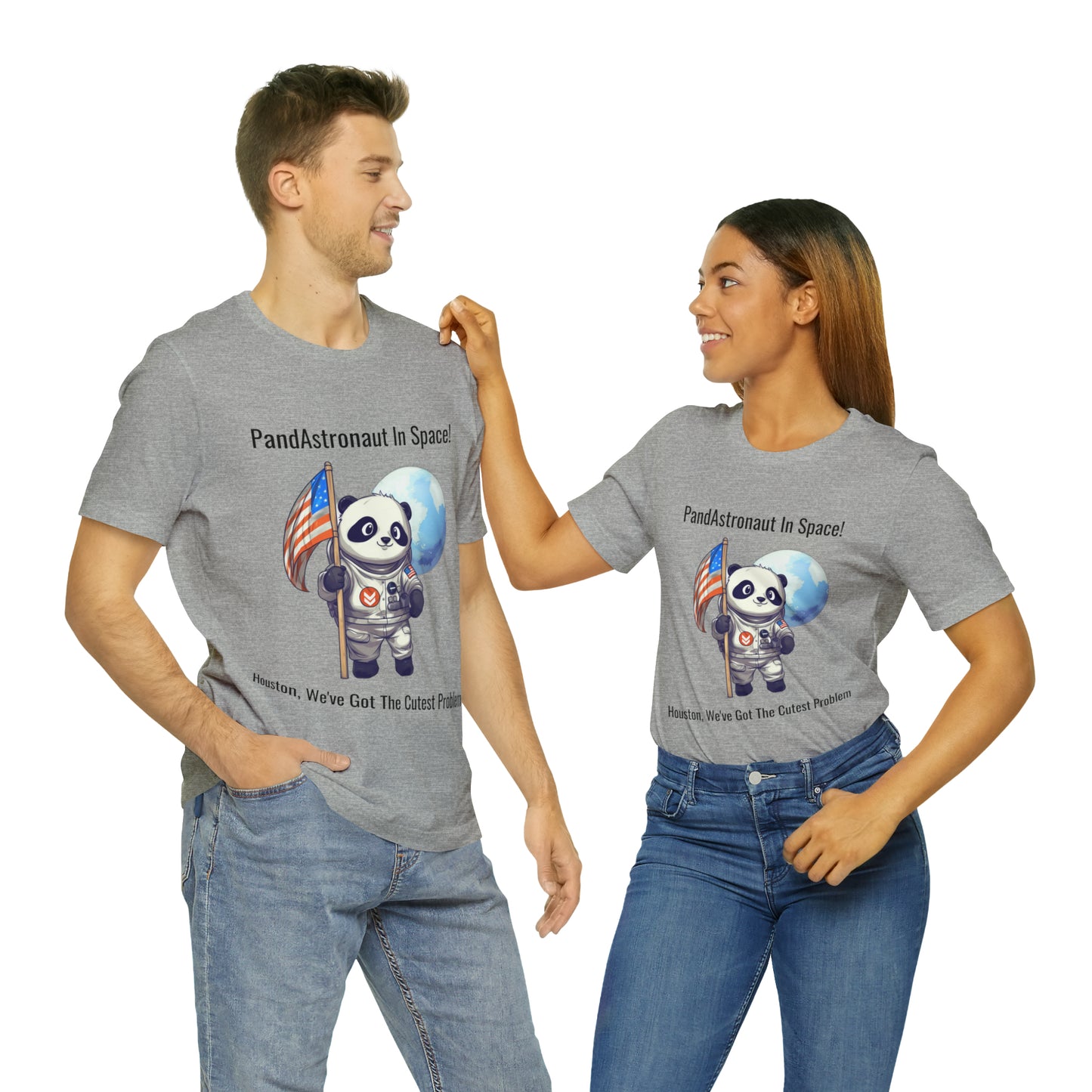 "Panda in Space" Unisex Jersey Short Sleeve Tee