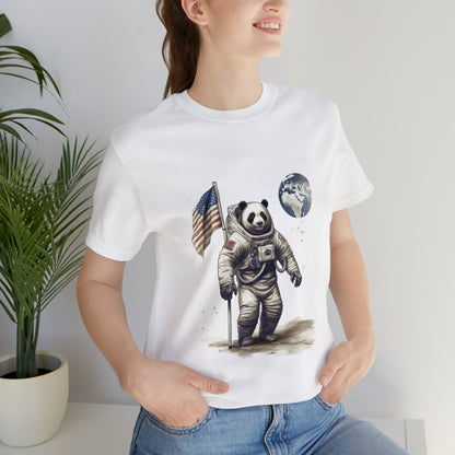 "Pandastronaut" Unisex Jersey Short Sleeve Tee