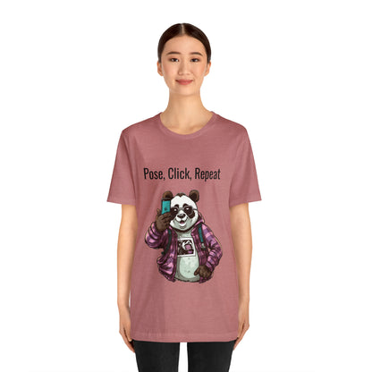 "Cool Panda Selfie" Unisex Jersey Short Sleeve Tee