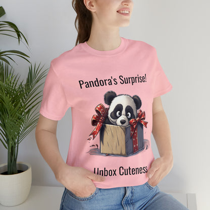 "Panda Surprise" Unisex Jersey Short Sleeve Tee