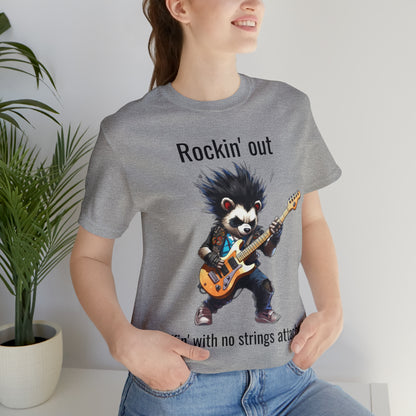 "Rockin' Panda" Unisex Jersey Short Sleeve Tee