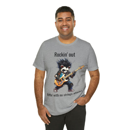 "Rockin' Panda" Unisex Jersey Short Sleeve Tee